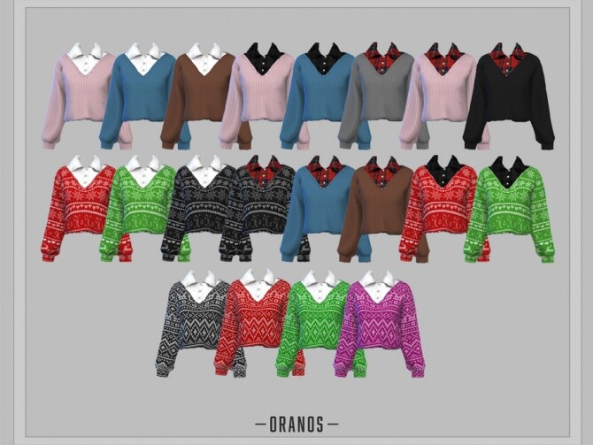 Sims 4 Holiday Sweater With Shirt by OranosTR at TSR