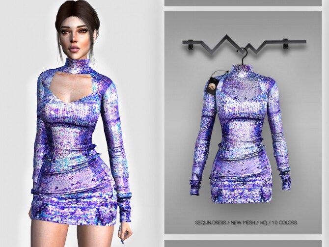 Sims 4 Sequin Dress BD391 by busra tr at TSR