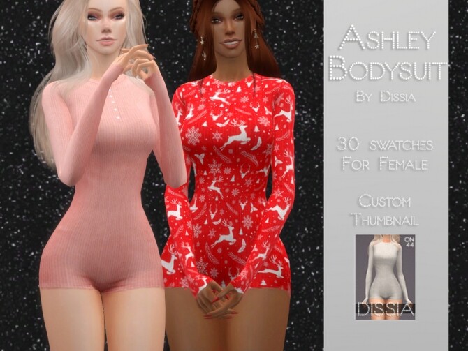 Sims 4 Ashley Bodysuit by Dissia at TSR