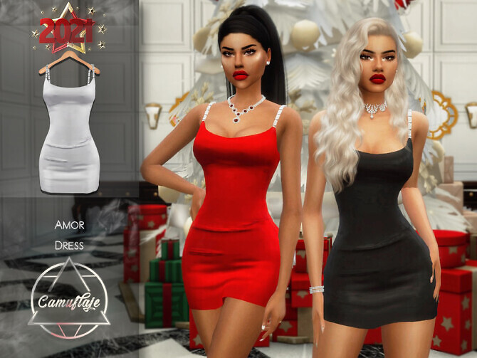 Sims 4 Dress by Camuflaje at TSR
