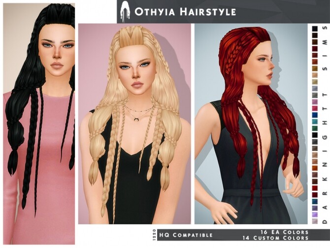 Sims 4 Othyia Hairstyle by DarkNighTt at TSR