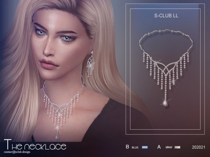 Tassel necklace 202021 by S-Club LL at TSR » Sims 4 Updates