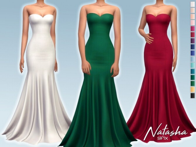 Sims 4 Natasha Dress by Sifix at TSR