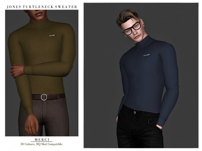 Sims 4 Jones Turtleneck Sweater by Merci at TSR