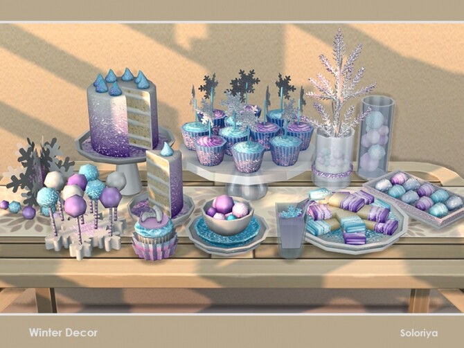Sims 4 Winter Decor by soloriya at TSR