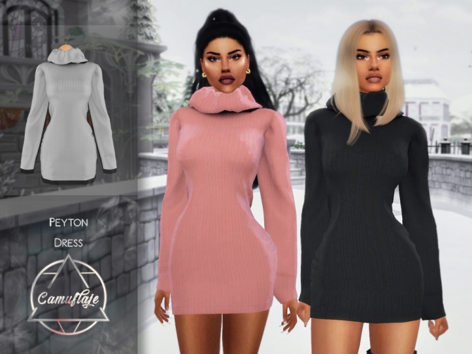 Peyton Dress by Camuflaje at TSR » Sims 4 Updates