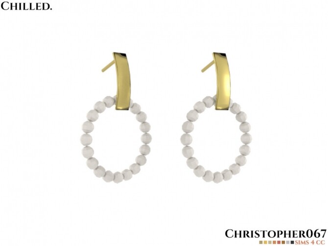 Sims 4 Chilled Earrings by Christopher067 at TSR