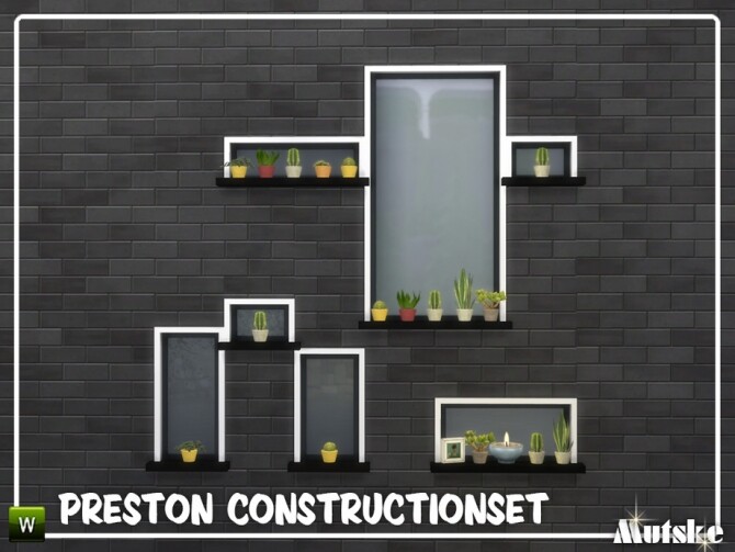 Sims 4 Preston Window Wall Part 1 by mutske at TSR