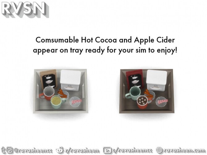 Sims 4 Cup of Cozy Drink Kit Mod by RAVASHEEN at TSR