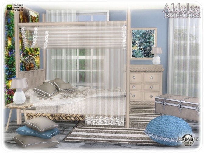 Sims 4 Aldolce bedroom by jomsims at TSR