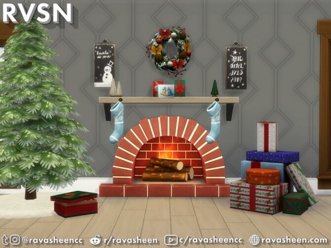 Sims 4 Feel The Burn Fireplace Inserts by RAVASHEEN at TSR