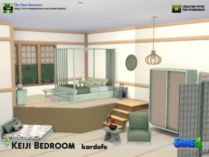 Sims 4 Keiji Bedroom by kardofe at TSR