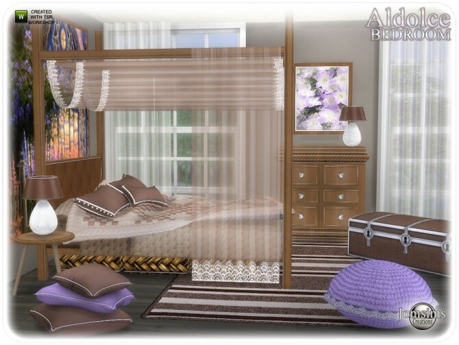 Sims 4 Aldolce bedroom by jomsims at TSR