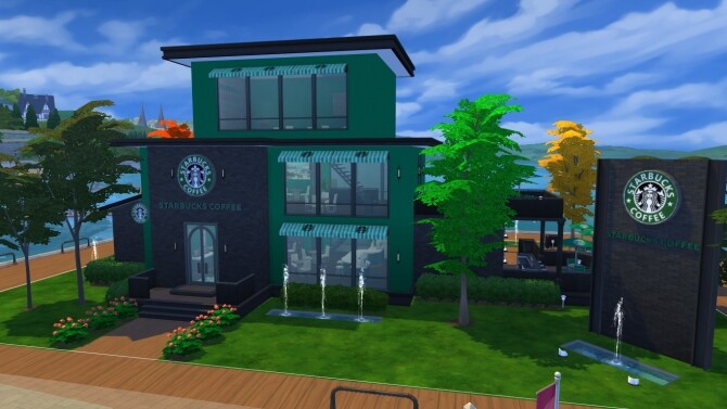 Sims 4 Starbucks Cafe by iSandor at Mod The Sims