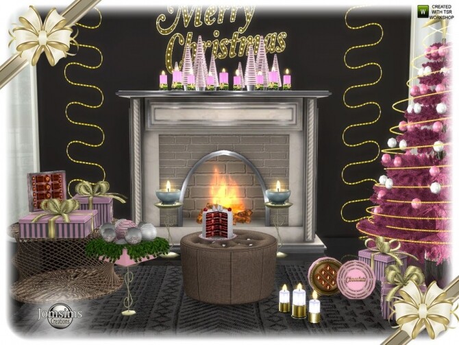 Sims 4 Segor Christmas living room part 2 by jomsims at TSR