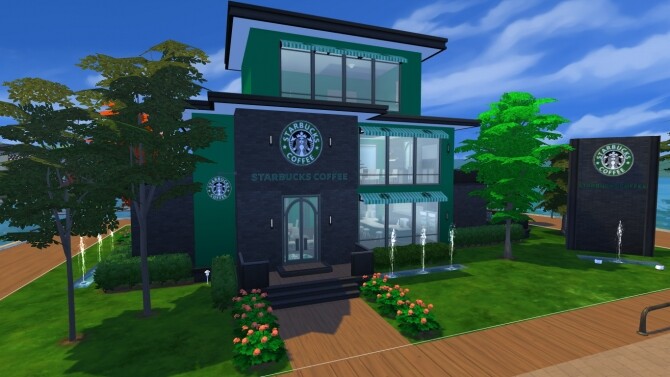 Sims 4 Starbucks Cafe by iSandor at Mod The Sims