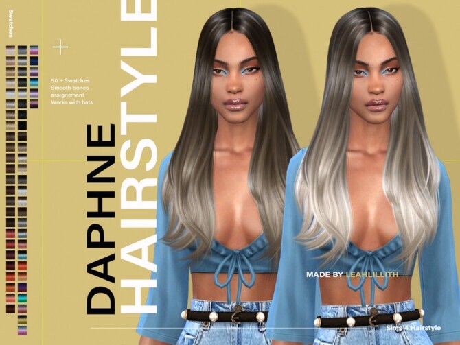 Sims 4 Daphne Hairstyle by Leah Lillith at TSR