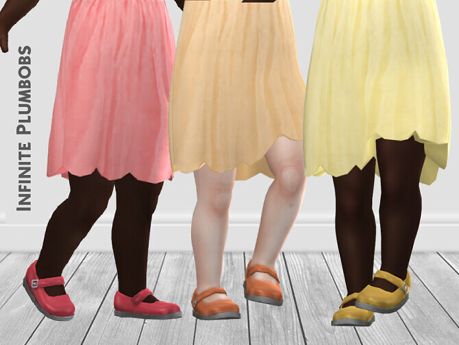 Sims 4 IP Toddler Rainbow Mary Jane Shoes by InfinitePlumbobs at TSR