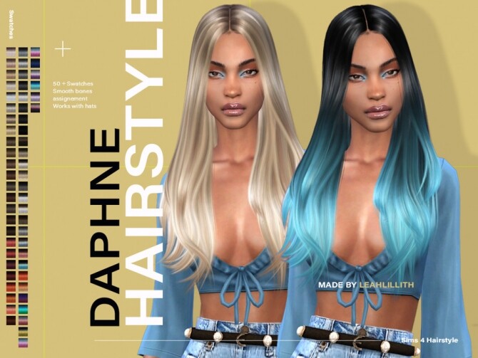 Sims 4 Daphne Hairstyle by Leah Lillith at TSR