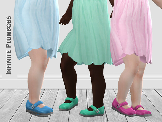 Sims 4 IP Toddler Rainbow Mary Jane Shoes by InfinitePlumbobs at TSR