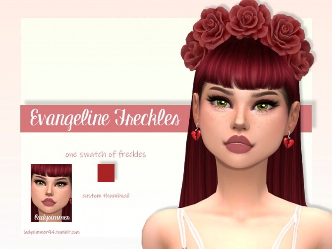 Sims 4 Evangeline Freckles by LadySimmer94 at TSR
