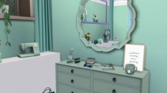 Sims 4 CUTE AF MINT ROOM at MODELSIMS4