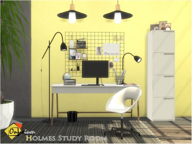 Sims 4 Holmes Study Room by Onyxium at TSR