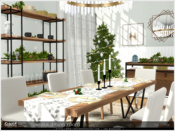 Sims 4 Sandra dining room by Severinka at TSR
