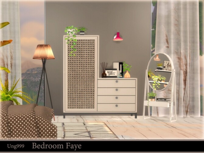 Sims 4 Bedroom Faye Decor by ung999 at TSR