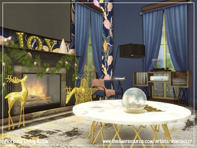 Sims 4 Florence Living Room by sharon337 at TSR