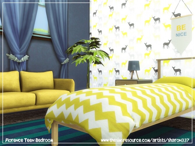 Sims 4 Florence Teen Bedroom by sharon337 at TSR