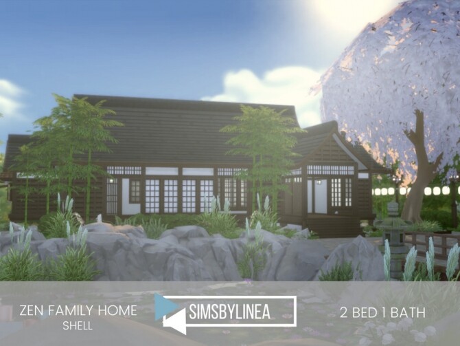 Sims 4 Zen Family Home by SIMSBYLINEA at TSR