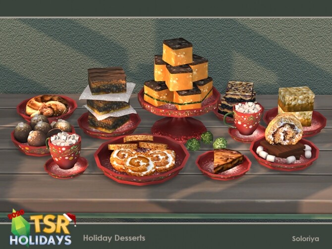 Sims 4 Holiday Desserts by soloriya at TSR