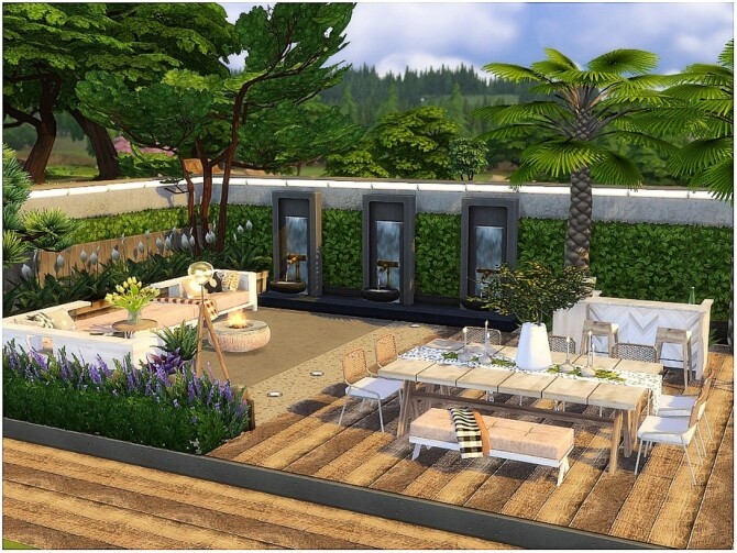 Sims 4 White Yard by lotsbymanal at TSR