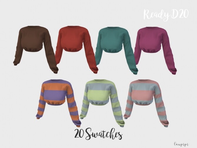 Sims 4 Crop Sweater TP375 by laupipi at TSR