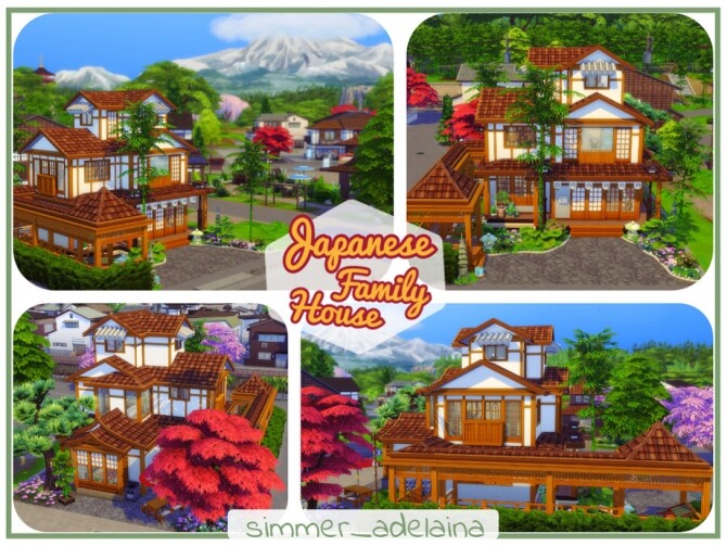 Sims 4 Japanese Family House by simmer adelaina at TSR