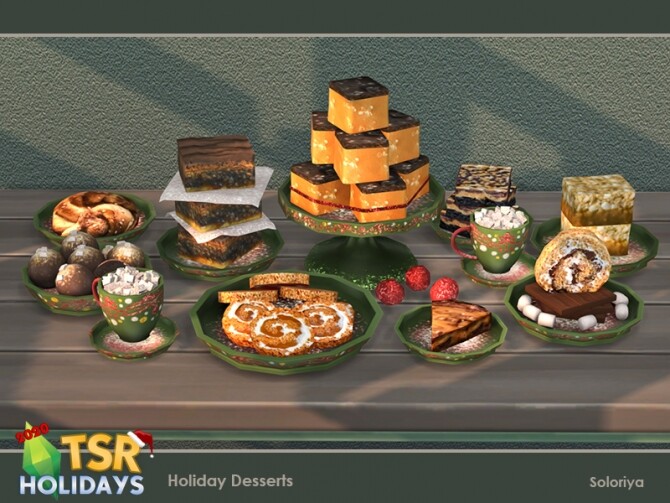 Sims 4 Holiday Desserts by soloriya at TSR