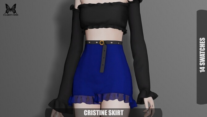Sims 4 Cristine Skirt at Clarity Sims