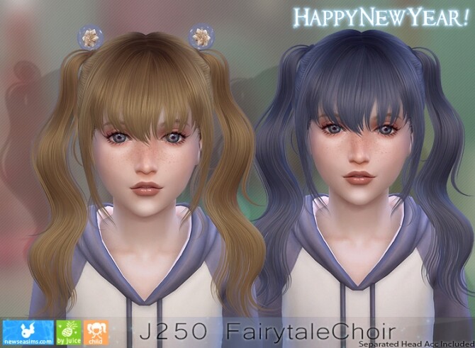 Sims 4 J250 Fairytale Choir hair child (P) at Newsea Sims 4