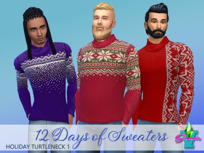 Sims 4 Holiday Turtleneck 1 by SimmieV at TSR