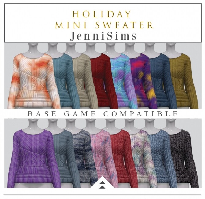 Sims 4 BASE GAME COMPATIBLE sweater at Jenni Sims