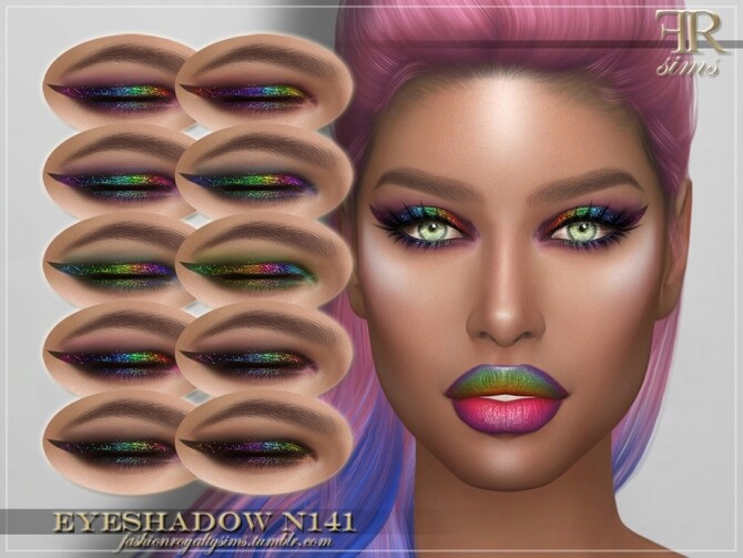Sims 4 FRS Eyeshadow N141 by FashionRoyaltySims at TSR