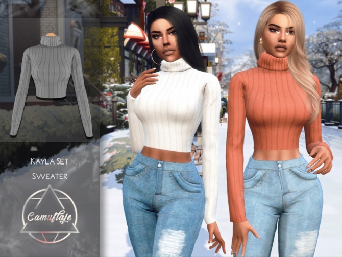 Kayla Sweater by Camuflaje at TSR » Sims 4 Updates