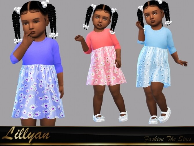 Sims 4 Dress Alice by LYLLYAN at TSR