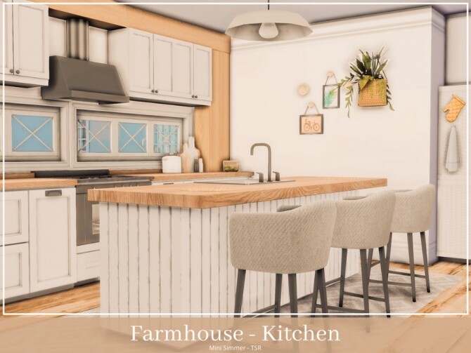 Sims 4 Farmhouse Kitchen by Mini Simmer at TSR