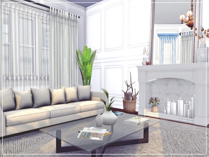 Sims 4 Parisien living room by Summerr Plays at TSR