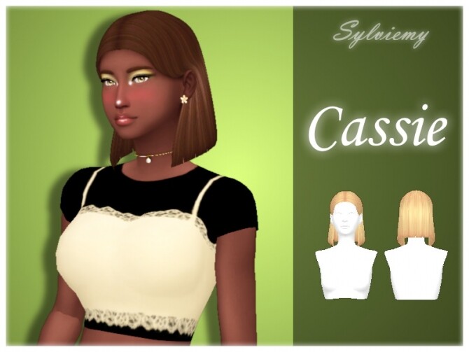 Sims 4 Cassie Hairstyle by Sylviemy at TSR