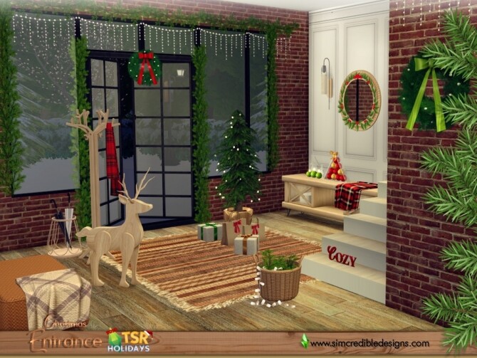 Sims 4 Christmas Entrance Holiday Wonderland by SIMcredible at TSR