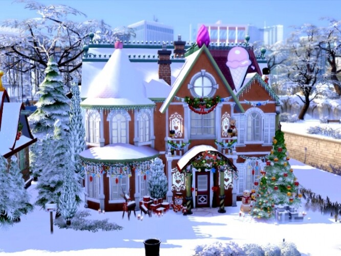 Gingerbread house by GenkaiHaretsu at TSR » Sims 4 Updates