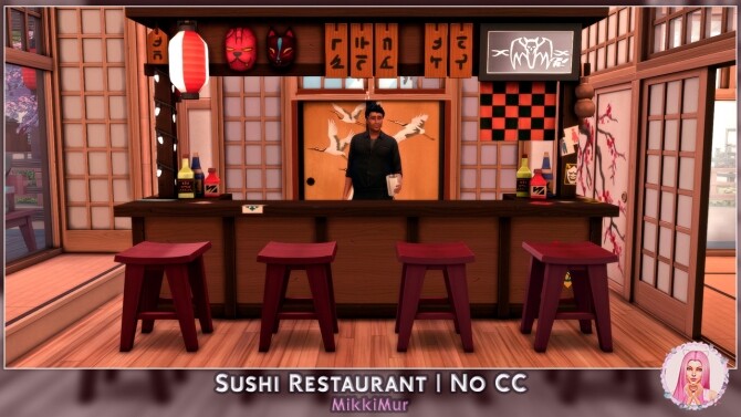 Sims 4 Sushi Restaurant at MikkiMur